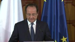 CLEAN : Hollande Merkel declare illegal east Ukraine referendum News Clip