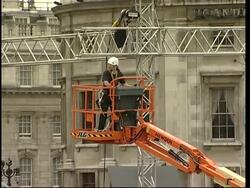Preparations at Trafalgar Sq ahead of 2012 Games announcement Instructional Video
