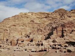 The Royal Tombs of Petra Stock Footage