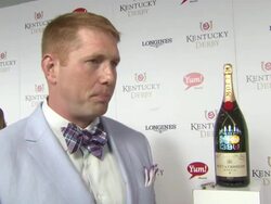 INTERVIEW - Shayne Graham on why he enjoys the event at Moet & Chandon Toasts The 139th Kentucky Derby Stock Footage