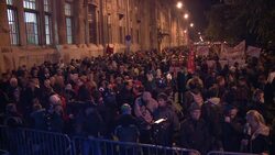 CLEAN : Hungarians march against Internet tax News Clip