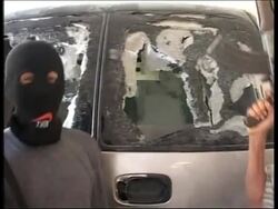 Attack on vehicle possibly belonging to Brit News Clip