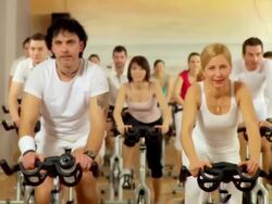 HD DOLLY: Group Exercise Stock Footage
