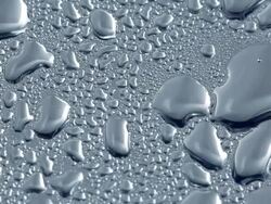 water drops on metal surface Stock Footage