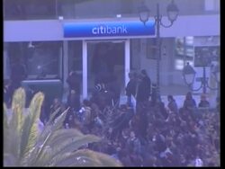 WRAP Scuffles and arrests on fringes of ongoing demo News Clip