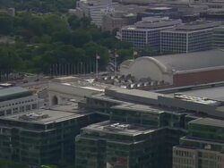 WS AERIAL ZI ZO View of Union Station / Washington, Dist. of Columbia, United States Stock Footage