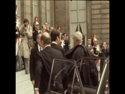 SYND 12/11/1970 HEADS OF STATE ARRIVE AT A RECEPTION GIVEN AT THE ELYSEE PALACE BY POMPIDOU News Clip