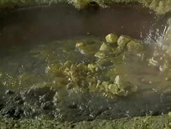 MS Sulfur boiler / Ijen, Java, Indonesia Stock Footage