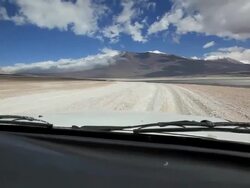 Road trip Point of view Bolivian Altiplano, Bolivia Stock Footage