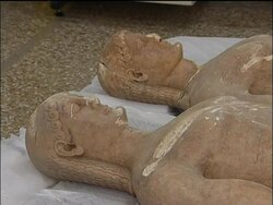 2 illegally excavated ancient sculptures recovered, 2 arrested News Clip