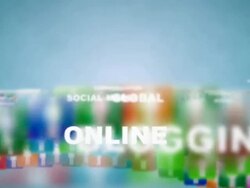 Social Media words Stock Footage
