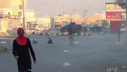 CLEAN : Bahrain protesters police clash on uprisin News Clip