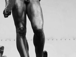 Perseus and the Head of Medusa, in Florence Stock Footage