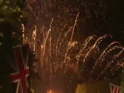 ATMOSPHERE: BBC Concert Diamond Jubilee at Buckingham Palace on June 04, 2012 in London, England (Footage by WireImage Video/Getty Images) Stock Footage