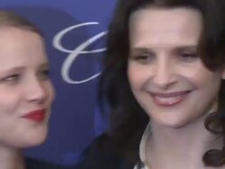Joanna Kulig and Juliette Binoche and director Malgoska Szumowska at 2012 Tribeca Film Festival - "Elles" Premiere Stock Footage