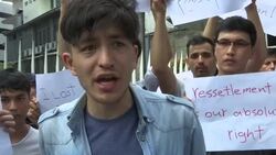 Refugees protest slow pace of resettlement Instructional Video