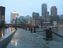 Rainy Evening in Boston Stock Footage