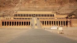 Hatshepsut's Temple in Luxor Egypt Stock Footage