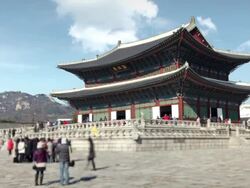 Geunjeong, Gyeongbokgung Palace, Seoul Stock Footage