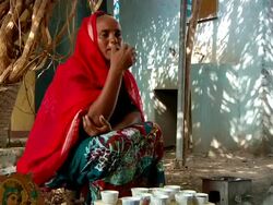 Woman preparing Ethiopian coffee Stock Footage