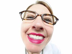 Smiling Doctor Slowy Becomes Crazy Stock Footage