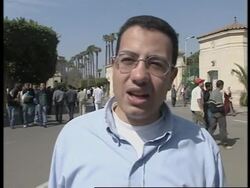 University student demonstrate against Yassin killing, plus official reax News Clip