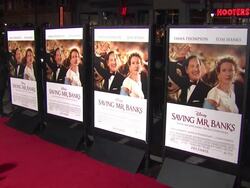 ATMOSPHERE - Signage at AFI Fest 2013 Opening Night Gala Premiere of Disney's "Saving Mr. Banks" in Hollywood, CA, on 11/07/2013. (Footage by WireImage Video/Getty Images) Stock Footage