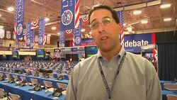 Stage prepped ahead of final televised presidential debate News Clip