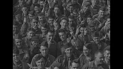 Men on transport ship headed for Africa during World War II News Clip