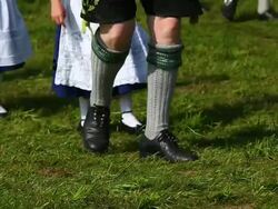 CU Traditional Bavarian Costume Parade Stock Footage