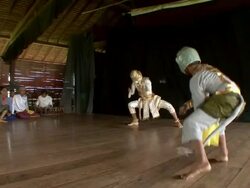 MS Apsara dancers performing monkey dance / Phnom Penh, Cambodia Stock Footage