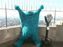 Cookie Monster, Abby Cadabby, Elmo and Grover at Elmo, Cookie Monster, Grover And Abby Cadabby Visit The Empire State Building To Promote '1-2-3 Imagine! With Elmo & Friends' on 02/21/2012 in New York City, NY.   Stock Footage