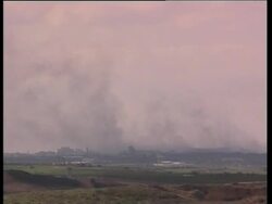 Large column of smoke over Gaza City after latest bombing News Clip