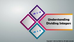 Understanding Dividing Integers Instructional Video
