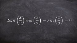 Find the solutions given a trig equations and half angle Instructional Video
