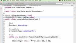 Mockito Tutorial: Learn mocking with 25 Junit Examples - Step 16: Invoking Private Methods Instructional Video