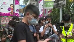 CLEAN : Police presence beefed up in HK, Joshua Wong seen at Causeway Bay News Clip