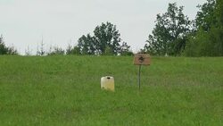 A white container with the gasoline inside Stock Footage