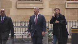 Brandon Lewis arriving at the BBC News Clip
