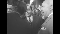 Pierre Mendes France meets with Zhou Enlai in Switzerland News Clip