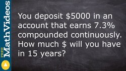 Learn how to model an exponential function that is compounded continuously Instructional Video