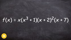 Given the zeros, find the end behavior to sketch the graph of a polynomial Instructional Video