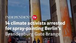 14 climate activists arrested for spray-painting Berlin’s iconic Brandenburg Gate orange Instructional Video