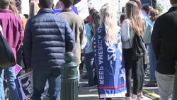 CLEAN : Women's March: small pro-Barrett counter-protest outside Supreme Court News Clip