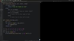 Evaluate two sorting or two search algorithms : Bisection search - recursive implementation Instructional Video
