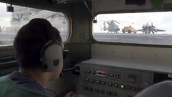 CLEAN : French aircraft carrier Charles de Gaulle operates against IS group in the Mediterranean News Clip