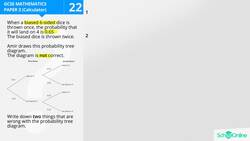 GCSE Secondary Maths Age 13-17 - Probability & Statistics: Tree Diagrams - Explained Instructional Video