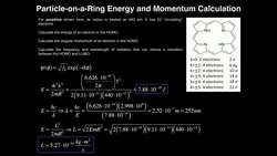 Particle-on-a-Ring Example #2: Calculate Energy, Wavelength, and Momentum Instructional Video
