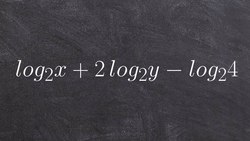 Learn the basics for condensing a logarithmic expression with addition and subtraction Instructional Video