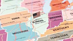 Illinois from USA States Stock Footage